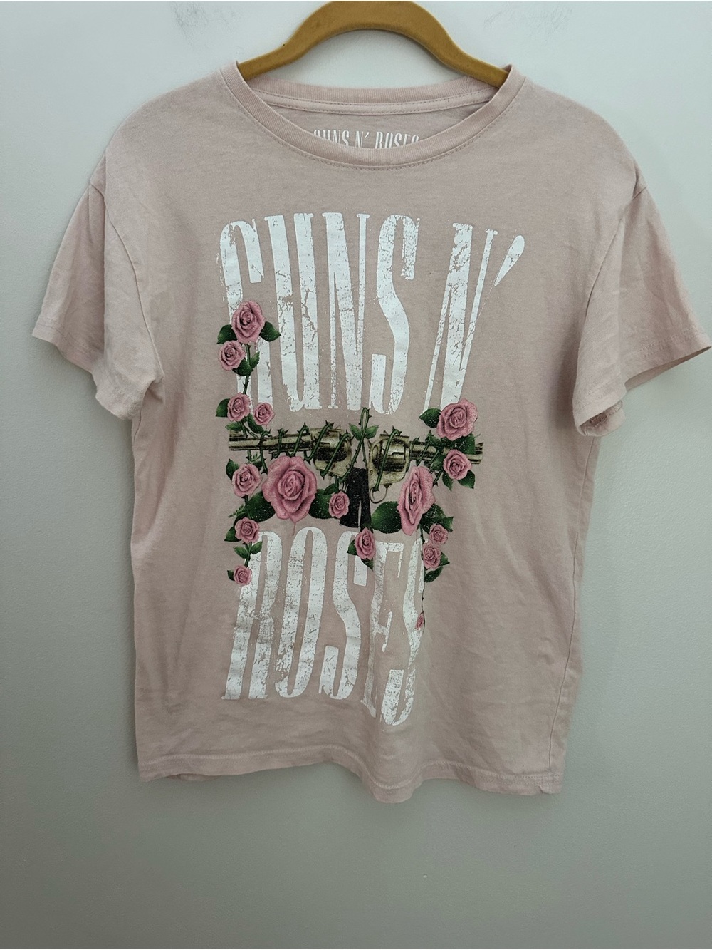 Guns N’ Roses Graphic Tee Blush Pink Small EUC - Picture 2 of 6
